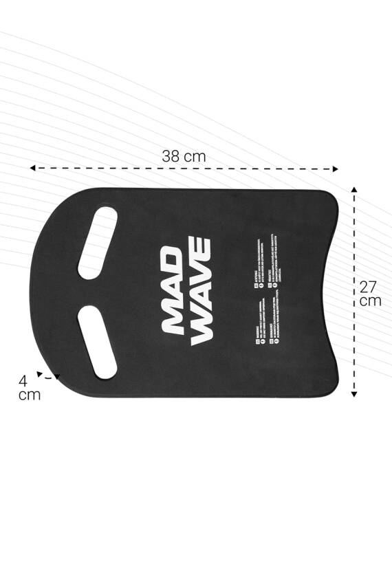 Mad Wave Yüzme Tahtası Kickboard Siyah - 4